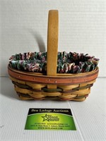 Longaberger Basket with floral Liner