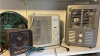 Airtech heater, Holmes  fan, Pelonis disc