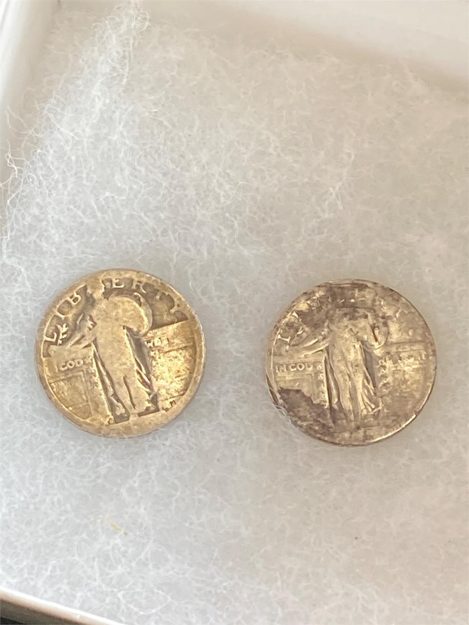 2 Standing Liberty Quarters