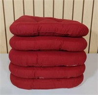 5 Pc Lot - Red Seat Cushions