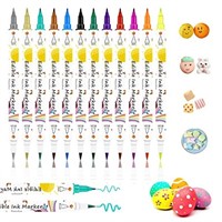 Edible Markers Food Coloring Pens 12Pcs,Dual Sided