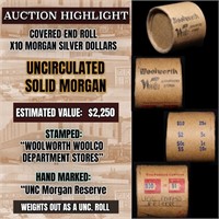 *EXCLUSIVE* x10 Morgan Covered End Roll! Marked "U