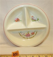 Vintage Mary Had a Little Lamb Divided Dish MINT