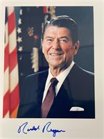 40th President Ronald Reagan signed photo