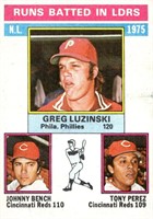 1976 Topps #195 1975 NL RBI Leaders vg