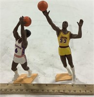 2 basketball figurines-Dr. J & Magic