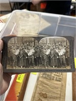 2PC ANTIQUE MILITARY THEME STEREOSCOPE CARDS