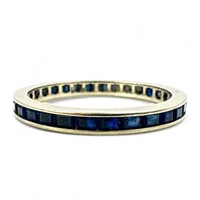 14K White Gold & Sapphire Ring