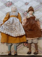 PAIR OF OLD DOLLS