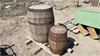 Vintage Wooden Barrels