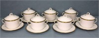 (7) Royal Copenhagen Cream Soup Sets