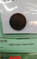 1868 Indian Head Cent