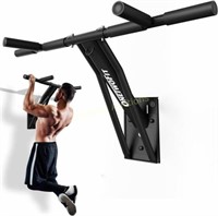 ONETWOFIT Wall Mounted 2 IN 1 Pull Up Dip Bar