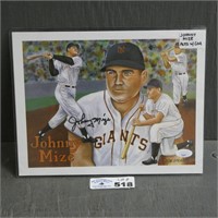 Johnny Mize Autographed Picture w/ COA