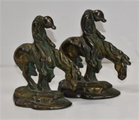 Vintage Brass Trail of Tears Bookends