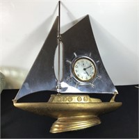 FIGURAL CLOCK SAILING BOAT