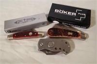 3 Pcs Boker Pocket Knives