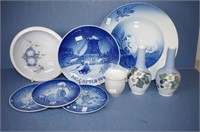 Nine various Danish ceramic items