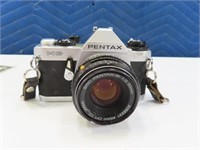 PENTAX "model MG" blk/slv vtg Camera w/ Lens