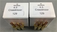 (40) Rnds Reloaded 6.5 Creedmoor Ammo