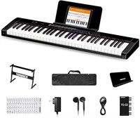 61 Keys Piano Keyboard  Semi-weighted  LCD.