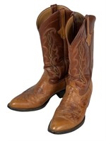 Ferrini Men's Ostrich Skin Cowboy Boots Sz. 9.5