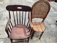 1 Armchair, 1 Bamboo Chair