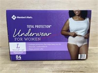 Women’s large count 84 disposable underwear