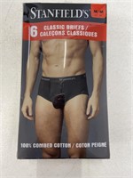 STANFIELDS MENS CLASSIC BRIEFS 6 PACK SIZE M