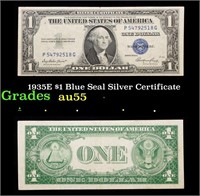 1935E $1 Blue Seal Silver Certificate Grades Choic