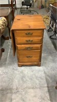 Side Cabinet With Fold Up Side, 2 Drawers