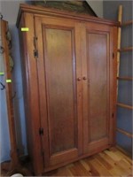 Gentleman's Double Door Wardrobe: Mixed Wood, Old