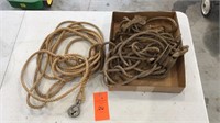 Vintage block and tackle and lariat