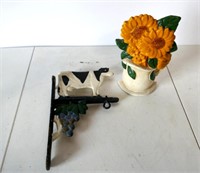 Cast Iron Doorstop & Wall Bracket