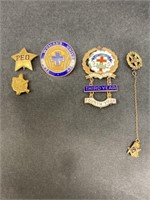 Gold Service and Sorority Pins