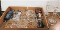 Vtg Cobra GPS, Crystal Candlesticks, Misc Collect