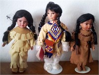 F - LOT OF 3 COLLECTIBLE DOLLS (B108)