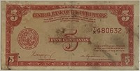 1949 Philippines 5 Centavos