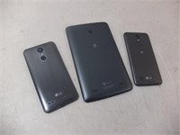 LG Tablet + 2 LG phones
