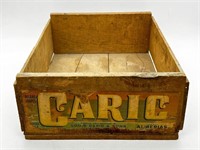 Vintage Wood Crate w Label - Caric Grapes