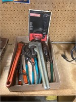 Assorted pipe wrenches