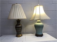 (2) Various Porcelain Table Lamps