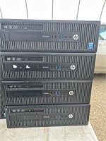 4 assorted Hp ProDesk computers