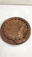 Vintage Wooden Indian Folding Bowl K8C