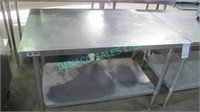 1X, 4' S/S,TABLE W/ UNDERSHELF