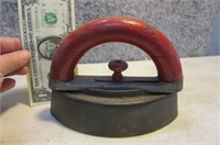 Red Handle Antique Sad Iron
