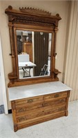 Marble Top Dresser w/ Mirror