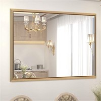 PILOCOS Gold Framed Bathroom Mirrors for Wall, Bru