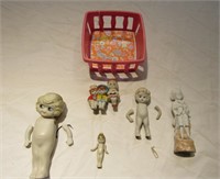Lot of Porcelain Dolls and Doll Parts