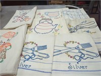 hand made needle work on linen